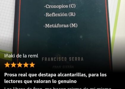 Poemas, aforismos, escritos y reflexiones del libro publicado en Amazon Recopilatorioaproximado actualmente con 19 reseñas 5 estrellas…..